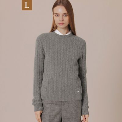 ＜MACKINTOSH LONDON L (Women/大きいサイズ)＞【Ｌ】【Ｔｈｅ　Ｅｓｓｅｎｔｉａｌ　Ｃｏｌｌｅｃｔｉｏｎ】カシミヤケーブルニットプルオーバー（Ｇ７Ｎ１６２１０＿＿）