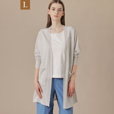MACKINTOSH LONDON L (Women/大きいサイズ)/マッキントッシュ ロンドンＬ 【Ｌ】シャイニーリネンニットカーディガン（Ｇ７Ｎ１６５１３＿＿）