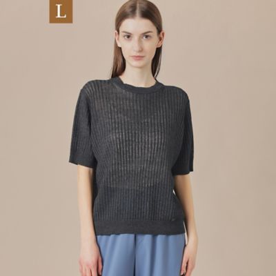 MACKINTOSH LONDON L (Women/大きいサイズ)/マッキントッシュ ロンドンＬ 【L】ラスターリネンニットプルオーバー(G7N18514__)
