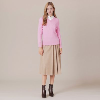 【Ｌ】【Ｔｈｅ　Ｅｓｓｅｎｔｉａｌ　Ｃｏｌｌｅｃｔｉｏｎ】シルクカシミヤケーブルニットプルオーバー（Ｇ７Ｎ３１８０８＿＿）