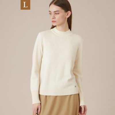＜MACKINTOSH LONDON L (Women/大きいサイズ)＞【Ｌ】ウールカシミヤアーガイルニット（Ｇ７Ｎ４９６３０＿＿）
