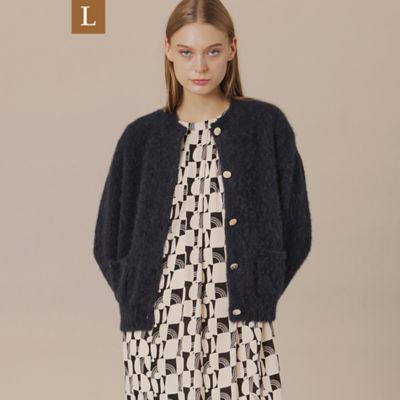 ＜MACKINTOSH LONDON L (Women/大きいサイズ)＞【Ｌ】アルパカシャギーニットカーディガン（Ｇ７Ｎ６０６０６＿＿）