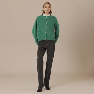 L】アルパカシャギーニットカーディガン（G7N60606＿＿