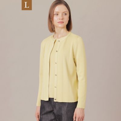 ＜MACKINTOSH LONDON L (Women/大きいサイズ)＞【Ｌ】レーヨンストレッチクルーネックカーディガン（Ｇ７Ｎ７６１０４＿＿）