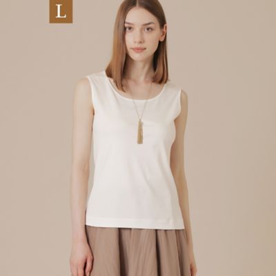 【送料無料】MACKINTOSH LONDON L (Women/大きいサイズ)/マッキントッシュ ロンドンL【SUPER FINE LAB.】パウダーシュガーコットンタンクトップ(G7P06665__) シロ01L トップス【三越伊勢丹/公式】