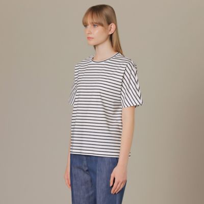 【Ｌ】【Ｔｈｅ　Ｅｓｓｅｎｔｉａｌ　Ｃｏｌｌｅｃｔｉｏｎ】プレーティング天竺ボーダーリラックスＴシャツ（Ｇ７Ｐ０７１７８＿＿）