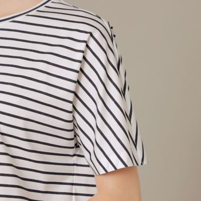 【Ｌ】【Ｔｈｅ　Ｅｓｓｅｎｔｉａｌ　Ｃｏｌｌｅｃｔｉｏｎ】プレーティング天竺ボーダーリラックスＴシャツ（Ｇ７Ｐ０７１７８＿＿）