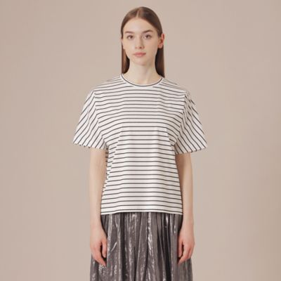 【Ｌ】【Ｔｈｅ　Ｅｓｓｅｎｔｉａｌ　Ｃｏｌｌｅｃｔｉｏｎ】プレーティング天竺ボーダーリラックスＴシャツ（Ｇ７Ｐ０７３７８＿＿）