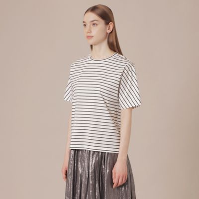 【Ｌ】【Ｔｈｅ　Ｅｓｓｅｎｔｉａｌ　Ｃｏｌｌｅｃｔｉｏｎ】プレーティング天竺ボーダーリラックスＴシャツ（Ｇ７Ｐ０７３７８＿＿）