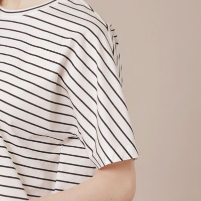 【Ｌ】【Ｔｈｅ　Ｅｓｓｅｎｔｉａｌ　Ｃｏｌｌｅｃｔｉｏｎ】プレーティング天竺ボーダーリラックスＴシャツ（Ｇ７Ｐ０７３７８＿＿）