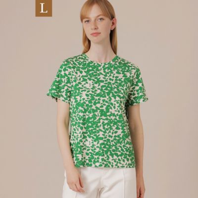 【Ｌ】シルエットフラワーＴシャツ（Ｇ７Ｐ１８３６６＿＿）