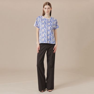 【Ｌ】【婦人画報掲載】【ＢＩＢＵＲＹ　ＦＬＯＷＥＲ】カラーバイブリーフラワープリントＴシャツ（Ｇ７Ｐ１９５５９＿＿）
