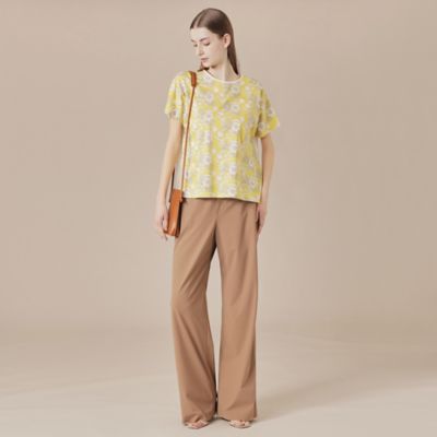 【Ｌ】【婦人画報掲載】【ＢＩＢＵＲＹ　ＦＬＯＷＥＲ】カラーバイブリーフラワープリントＴシャツ（Ｇ７Ｐ１９５５９＿＿）