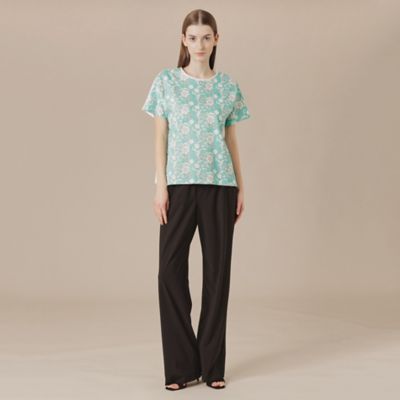 【Ｌ】【婦人画報掲載】【ＢＩＢＵＲＹ　ＦＬＯＷＥＲ】カラーバイブリーフラワープリントＴシャツ（Ｇ７Ｐ１９５５９＿＿）
