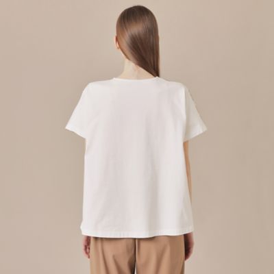 【Ｌ】【婦人画報掲載】【ＢＩＢＵＲＹ　ＦＬＯＷＥＲ】カラーバイブリーフラワープリントＴシャツ（Ｇ７Ｐ１９５５９＿＿）