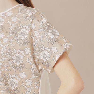 【Ｌ】【婦人画報掲載】【ＢＩＢＵＲＹ　ＦＬＯＷＥＲ】カラーバイブリーフラワープリントＴシャツ（Ｇ７Ｐ１９５５９＿＿）