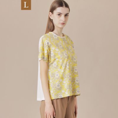 【Ｌ】【婦人画報掲載】【ＢＩＢＵＲＹ　ＦＬＯＷＥＲ】カラーバイブリーフラワープリントＴシャツ（Ｇ７Ｐ１９５５９＿＿）