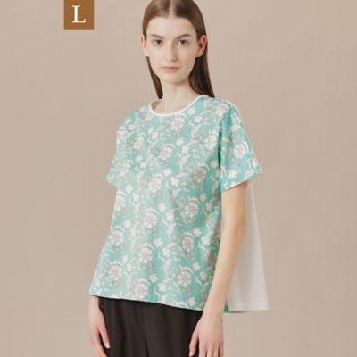 【Ｌ】【婦人画報掲載】【ＢＩＢＵＲＹ　ＦＬＯＷＥＲ】カラーバイブリーフラワープリントＴシャツ（Ｇ７Ｐ１９５５９＿＿）