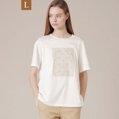 ＜MACKINTOSH LONDON L (Women/大きいサイズ)＞【Ｌ】【ＢＩＢＵＲＹ　ＦＬＯＷＥＲ　００２】プリントＴシャツ（Ｇ７Ｐ２２７６４＿＿）