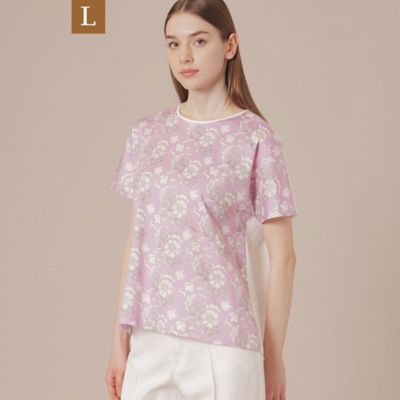 【Ｌ】【婦人画報掲載】【ＢＩＢＵＲＹ　ＦＬＯＷＥＲ】カラーバイブリーフラワープリントＴシャツ（Ｇ７Ｐ３１３７２＿＿）