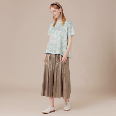 【Ｌ】【婦人画報掲載】【ＢＩＢＵＲＹ　ＦＬＯＷＥＲ】カラーバイブリーフラワープリントＴシャツ（Ｇ７Ｐ３１３７２＿＿）
