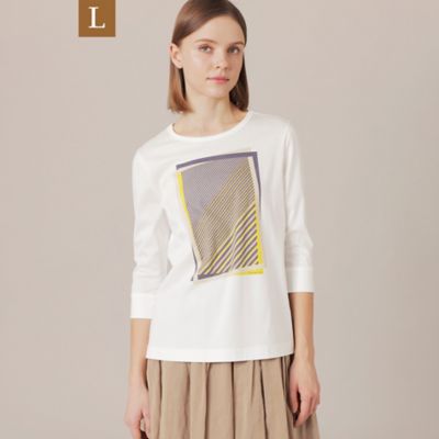 ＜MACKINTOSH LONDON L (Women/大きいサイズ)＞【Ｌ】マルチストライププリントＴシャツ（Ｇ７Ｐ３２１５７＿＿）