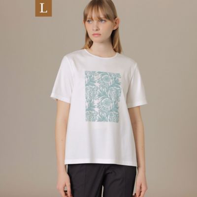 【Ｌ】【ＢＩＢＵＲＹ　ＦＬＯＷＥＲ　００１】ドローイングバイブリースクエアプリントＴシャツ（Ｇ７Ｐ３３１８３＿＿）