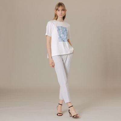 【Ｌ】【ＢＩＢＵＲＹ　ＦＬＯＷＥＲ　００１】ドローイングバイブリースクエアプリントＴシャツ（Ｇ７Ｐ３３１８３＿＿）