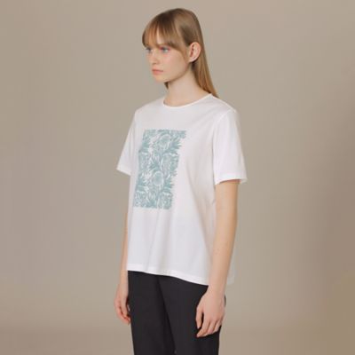 【Ｌ】【ＢＩＢＵＲＹ　ＦＬＯＷＥＲ　００１】ドローイングバイブリースクエアプリントＴシャツ（Ｇ７Ｐ３３１８３＿＿）