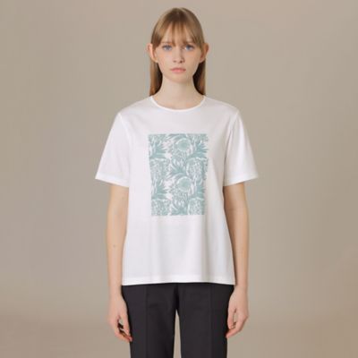 【Ｌ】【ＢＩＢＵＲＹ　ＦＬＯＷＥＲ　００１】ドローイングバイブリースクエアプリントＴシャツ（Ｇ７Ｐ３３１８３＿＿）