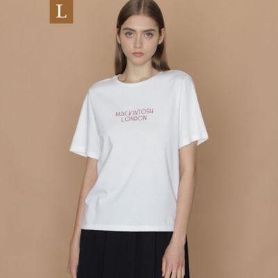 ＜MACKINTOSH LONDON L (Women/大きいサイズ)＞【Ｌ】ジオメトリックロゴプリントＴシャツ（Ｇ７Ｐ３６１７７＿＿）