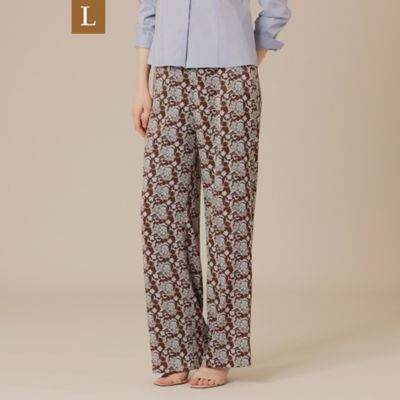 ＜MACKINTOSH LONDON L (Women/大きいサイズ)＞【Ｌ】【ＢＩＢＵＲＹ　ＦＬＯＷＥＲ】バイカラーバイブリーサテンパンツ（Ｇ７Ｒ０３６２９＿＿）