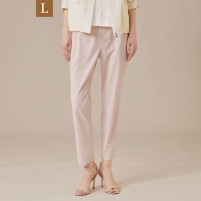 【Ｌ】【婦人画報掲載】【Ｌｅｓｂｕｒｙ　Ｅａｓｙ　Ｐａｎｔｓ／レスベリー　イージーパンツ】トリコットストレッチクロップトパンツ（Ｇ７Ｒ０５５