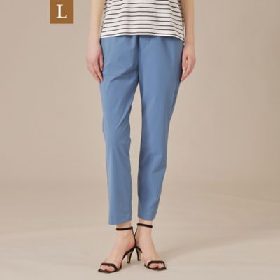 【Ｌ】【婦人画報掲載】【Ｌｅｓｂｕｒｙ　Ｅａｓｙ　Ｐａｎｔｓ／レスベリー　イージーパンツ】トリコットストレッチクロップトパンツ（Ｇ７Ｒ０５５