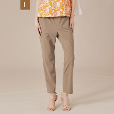 【Ｌ】【婦人画報掲載】【Ｌｅｓｂｕｒｙ　Ｅａｓｙ　Ｐａｎｔｓ／レスベリー　イージーパンツ】トリコットストレッチクロップトパンツ（Ｇ７Ｒ０５５