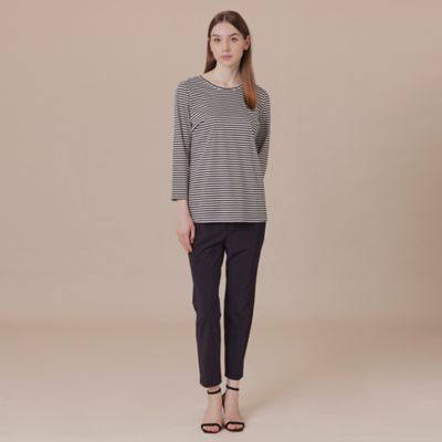 【Ｌ】【Ｌｅｓｂｕｒｙ　Ｅａｓｙ　Ｐａｎｔｓ／レスベリー　イージーパンツ　】トリコットストレッチクロップドパンツ（Ｇ７Ｒ８５３３５＿＿）