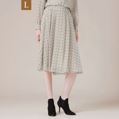 ＜MACKINTOSH LONDON L (Women/大きいサイズ)＞【Ｌ】バイカラーアンドリューパターンスカート（Ｇ７Ｓ０１８１４＿＿）