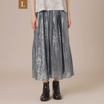 ＜MACKINTOSH LONDON L (Women/大きいサイズ)＞【Ｌ】【婦人画報掲載】箔オーガンジースカート（Ｇ７Ｓ０５３４１＿＿）
