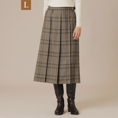 ＜MACKINTOSH LONDON L (Women/大きいサイズ)＞【Ｌ】バソランウールツイルスカート（Ｇ７Ｓ０５４２５＿＿）