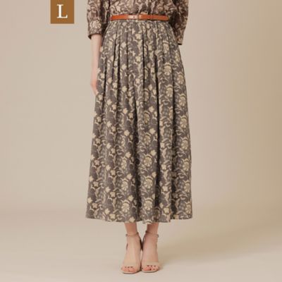 【送料無料】MACKINTOSH LONDON L (Women/大きいサイズ)/マッキントッシュ ロンドンL【BIBURY FLOWER】オータムバイブリースカート(G7S05633__) チャ56L 【三越伊勢丹/公式】
