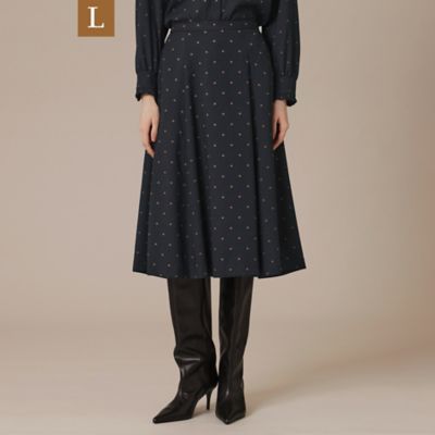 ＜MACKINTOSH LONDON L (Women/大きいサイズ)＞【Ｌ】Ｍドットプリントスカート（Ｇ７Ｓ１１６５０＿＿）