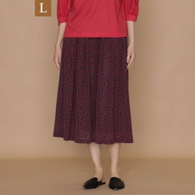 ＜MACKINTOSH LONDON L (Women/大きいサイズ)＞【Ｌ】リーフドットプリントスカート（Ｇ７Ｓ１２１６６＿＿）