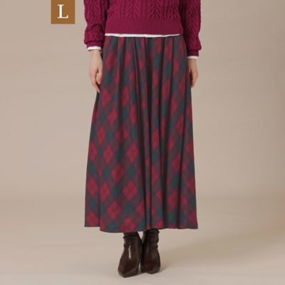 ＜MACKINTOSH LONDON L (Women/大きいサイズ)＞【Ｌ】シアーウールチェックスカート（Ｇ７Ｓ１４６４２＿＿）