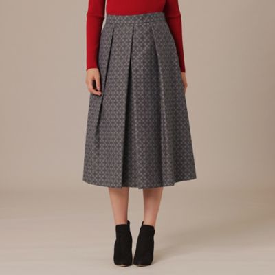 ＜MACKINTOSH LONDON L (Women/大きいサイズ)＞【Ｌ】アンドリュージャカードスカート（Ｇ７Ｓ１５２０９＿＿）