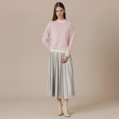 L】ハンマーサテンプリーツスカート（G7S15654＿＿