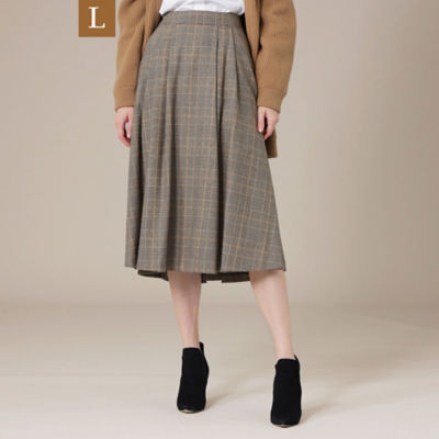 ＜MACKINTOSH LONDON L (Women/大きいサイズ)＞【Ｌ】ストレッチサキソニーチェックスカート（Ｇ７Ｓ１９６４３＿＿）