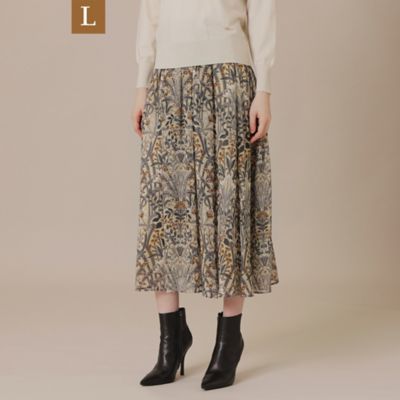 ＜MACKINTOSH LONDON L (Women/大きいサイズ)＞【Ｌ】ボタニカルウォールプリントスカート（Ｇ７Ｓ７３６９４＿＿）