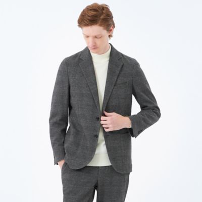 テーラードジャージー ジャケット グレンチェック／千鳥