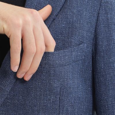 【ＷＥＢ＆一部店舗限定】Ｔ．Ｇ．　ｄｉ　Ｆａｂｉｏ　ウール麻ホップサック　２ＰＡＴＣＨ　ＪＡＣＫＥＴ（Ｈ１Ｅ５１３４５Ｌ＿）