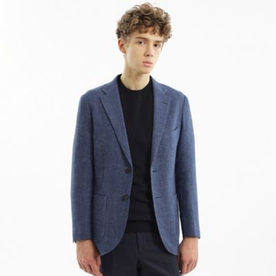 【ＷＥＢ＆一部店舗限定】Ｔ．Ｇ．　ｄｉ　Ｆａｂｉｏ　ウール麻ホップサック　２ＰＡＴＣＨ　ＪＡＣＫＥＴ（Ｈ１Ｅ５１３４５Ｌ＿）